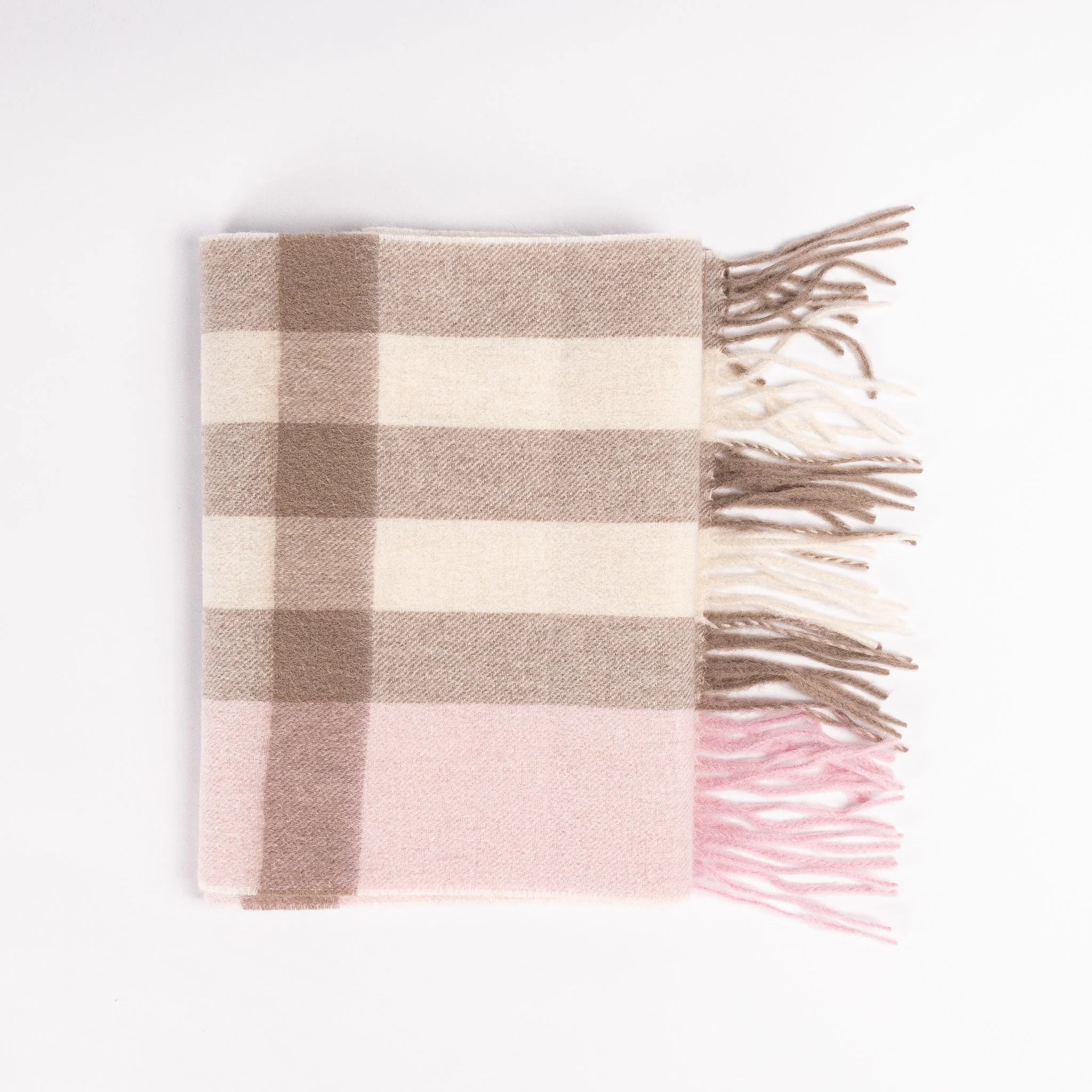 Australian Made Wool Scarf - Orchid Gingham - Image 3