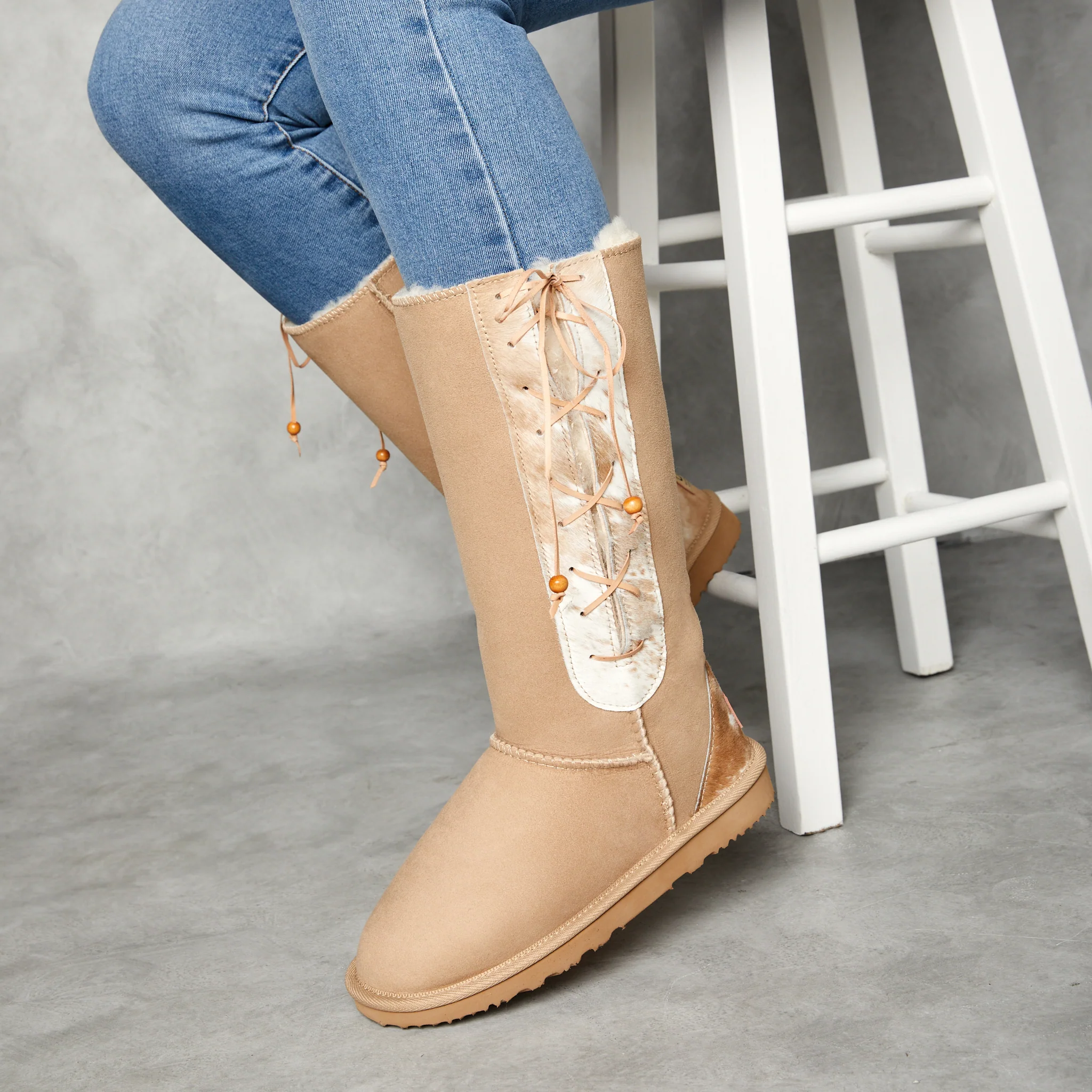 Women's Lace Up Calf Tall - Image 13