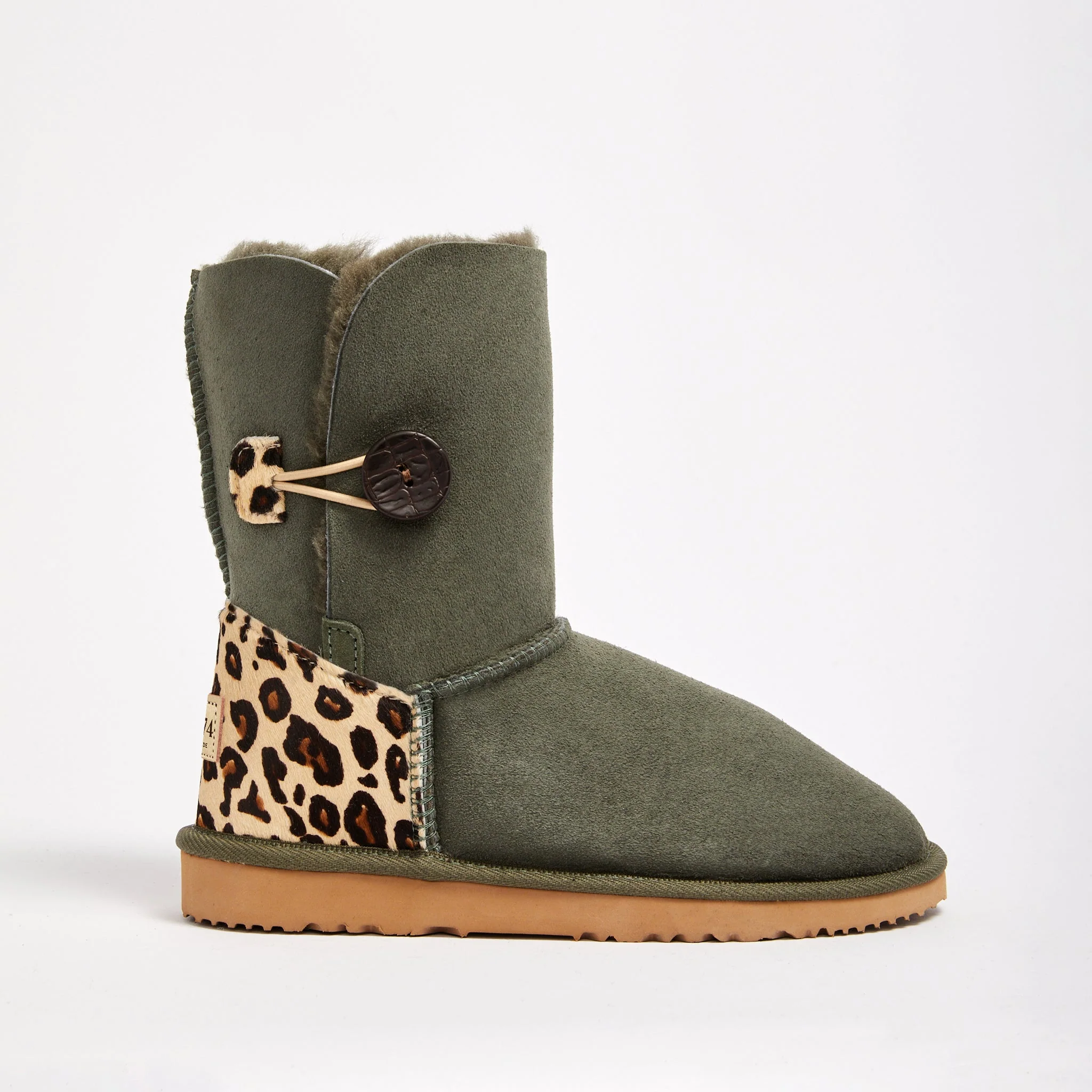 Women's Burleigh Button Mid Baby Leopard - Image 5